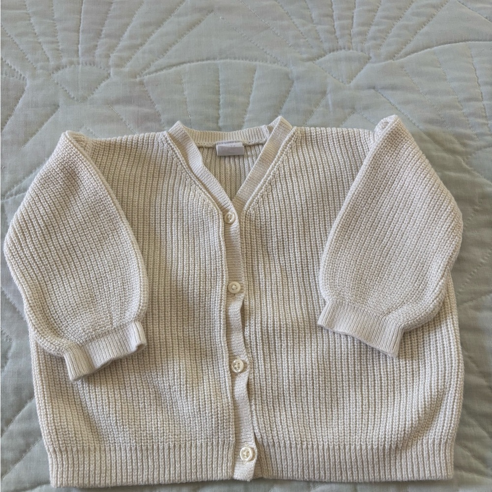 GAP Kids Cream Button-Up Sweater